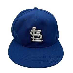 Premium Snapback Baseball Cap Unisex 7 5/8 Royal Blue STL Embroidered Flat Brim